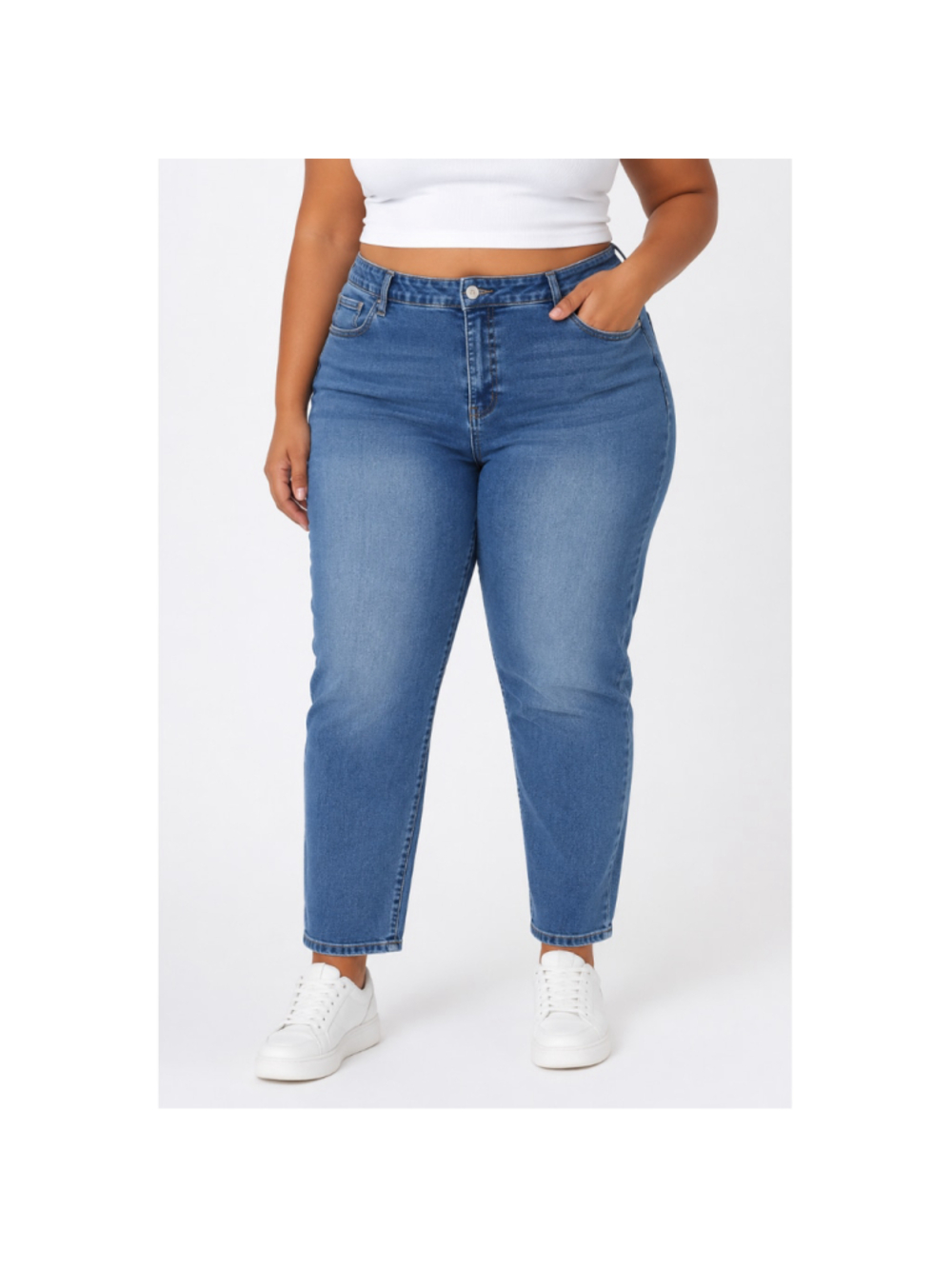 Women's Plus Size Ava & Viv High Rise Skinny Jeans – Blue – Size 30W – NWT